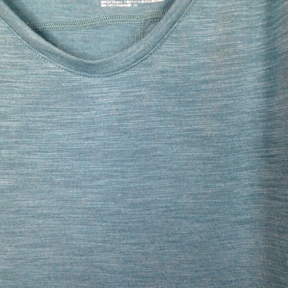 Terra & Sky Short Sleeve Blue V-Neck T-Shirt 14W - Picture 4 of 6